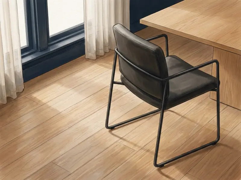 Black conference chair detail