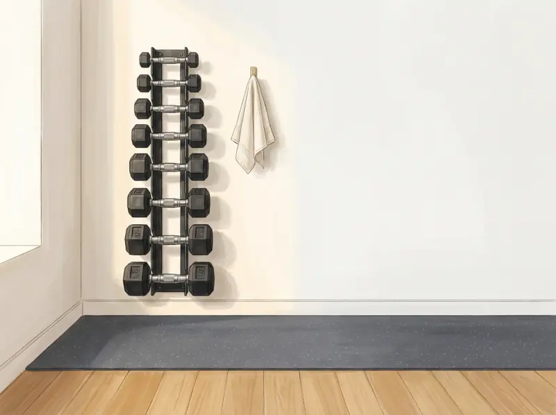 Free-weight rack detail