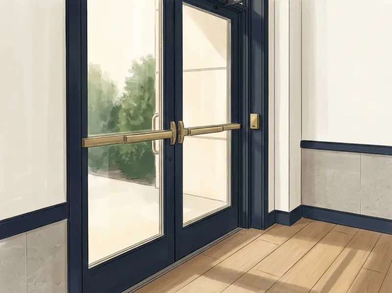 Lobby controlled-access vestibule from inside